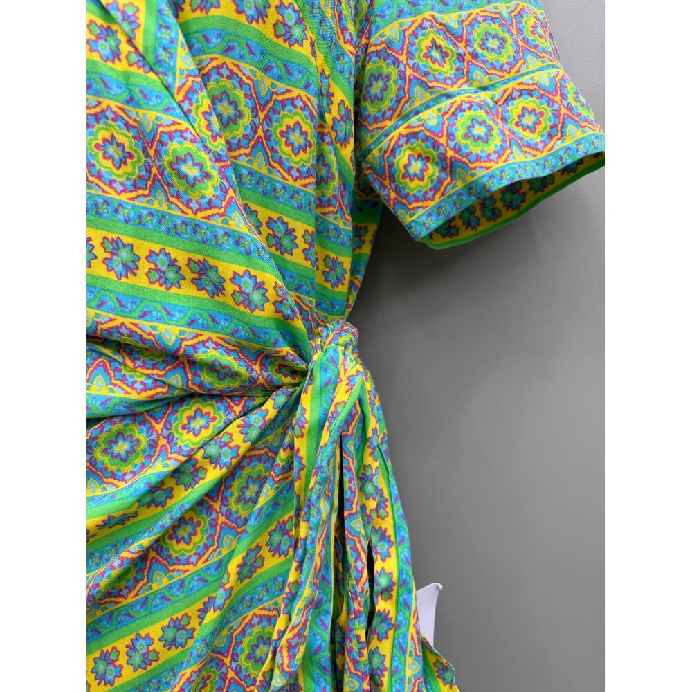 Never Fully Dressed Green Rosetta Brooklyn Wrap Midi Dress S - Picture 7 of 7